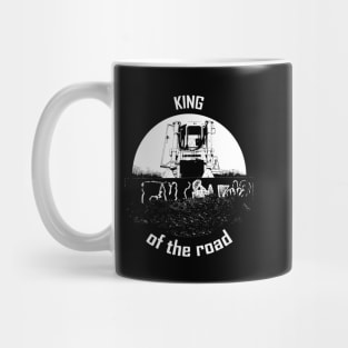 Real man drives with bulldozer - King of the road Mug